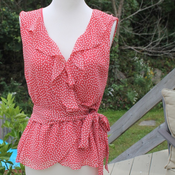 Max Studio Wrap Top Blouse - Picture 1 of 8